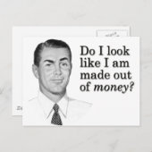 私はお金で作られているように見える？ ポストカード (正面/裏面)
