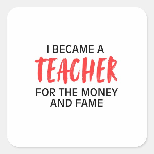 私はお金と名声の先生になった スクエアシール (正面)