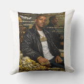 私はお金の磁石スロー枕です クッション (裏面)