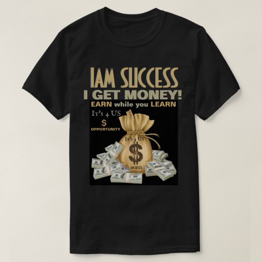 私はお金を取る Tシャツ (デザイン正面)