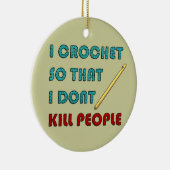 私はかぎ針で編みます、 セラミックオーナメント (右)