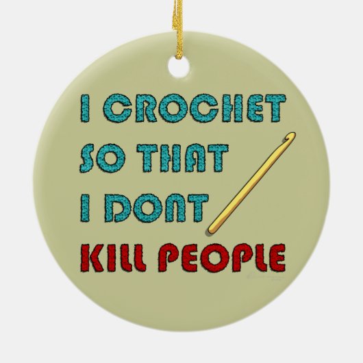 私はかぎ針で編みます、 セラミックオーナメント (裏面)