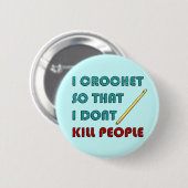 私はかぎ針で編みます、 缶バッジ (正面&裏面)