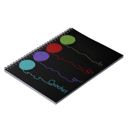 私はかぎ針で編むことを愛します ノートブック (左側)