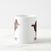 私はかぎ針編みのマグを愛します コーヒーマグカップ (中央)