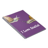 私はかたつむりのかたつむりのデザインを愛します ノートブック (右側)