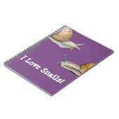 私はかたつむりのかたつむりのデザインを愛します ノートブック (左側)