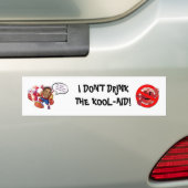 私はかっこい援助を飲みません バンパーステッカー (車上)