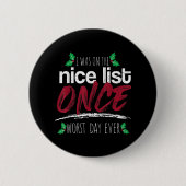 私はかつて素敵なリストだった，メリークリスマス，クリスマス, H 缶バッジ (正面)