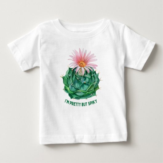 私はかわいいけど棘がある ベビーTシャツ (正面)