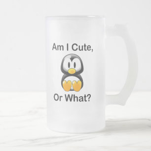 私はかわいいです、または何か。 フロストグラスビールジョッキ