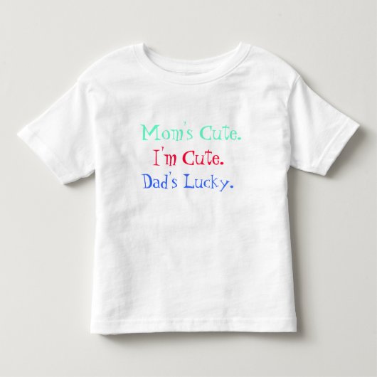 私はかわいいです トドラーTシャツ (正面)