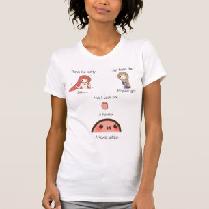 私はかわいいのポテトです Tシャツ