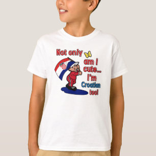 私はかわいいクロアチアですもただ Tシャツ