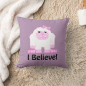 私はかわいい漫画の女の子の雪男を信じます クッション (ブランケット)