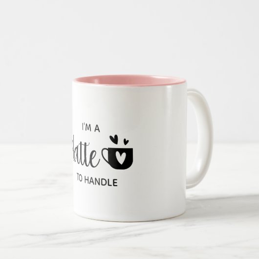 私はかわいい2トーンのラテマグを扱うです ツートーンマグカップ (正面右)