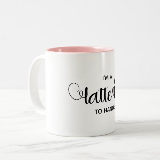 私はかわいい2トーンのラテマグを扱うです ツートーンマグカップ (正面左)
