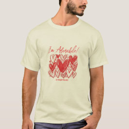 私はかわいい!チャーミングハート柄Tシャツ Tシャツ