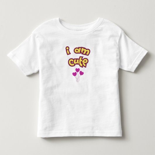 私はかわいい トドラーTシャツ (正面)