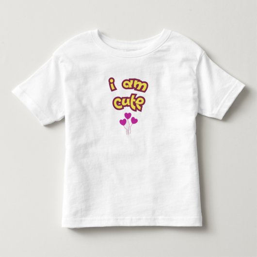 私はかわいい トドラーTシャツ (正面)