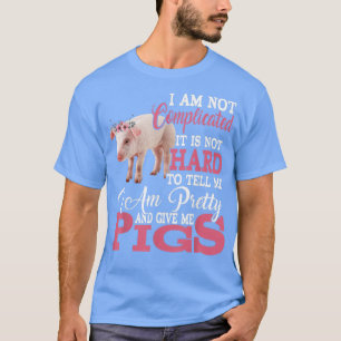 私はかわいらしと私は与えフローラ豚のおもしろいファームを豚 Tシャツ