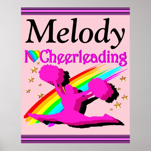 私はかわいらしチアリーティングのポパーソナライズされたスター ポスター (正面)