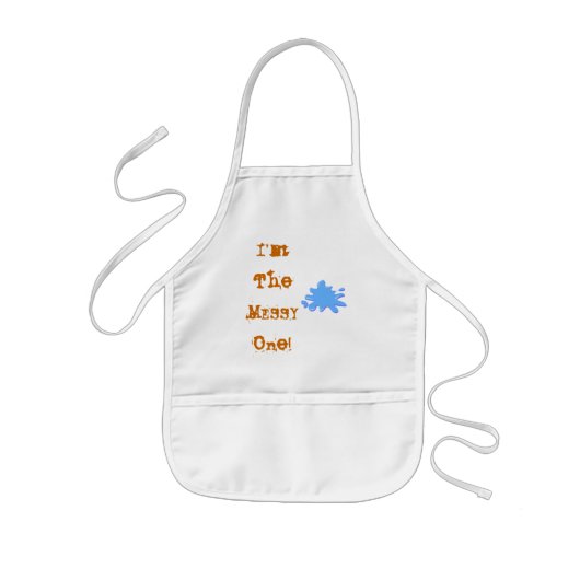 私はきたない1才です! 子供用エプロン (正面)