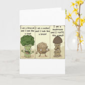 私はきのこです カード (黄色い花)