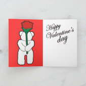 私はくまの幸せなバレンタインデーカード愛します シーズンカード (内部)