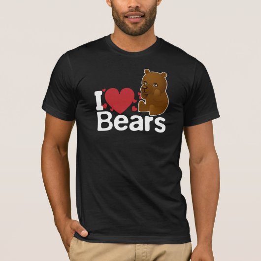 私はくまのTシャツを愛します Tシャツ (正面)