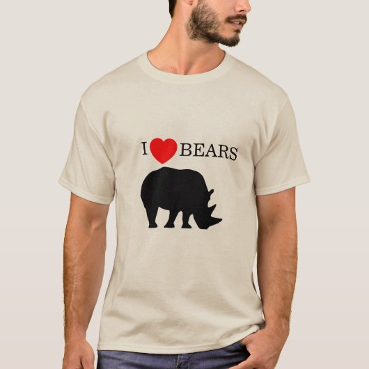 私はくまを愛します Tシャツ (正面)