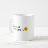 私はけいれんのマグを憎みます コーヒーマグカップ (正面左)