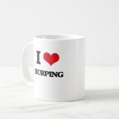 私はげっぷをすることを愛します コーヒーマグカップ (正面左)