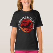 私はこうもりが好きで、3人も好きだ Tシャツ (正面)