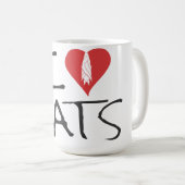 私はこうもりのマグを愛します コーヒーマグカップ (正面右)