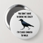 私はここからの熱狂するに歩くできます 缶バッジ (正面&裏面)