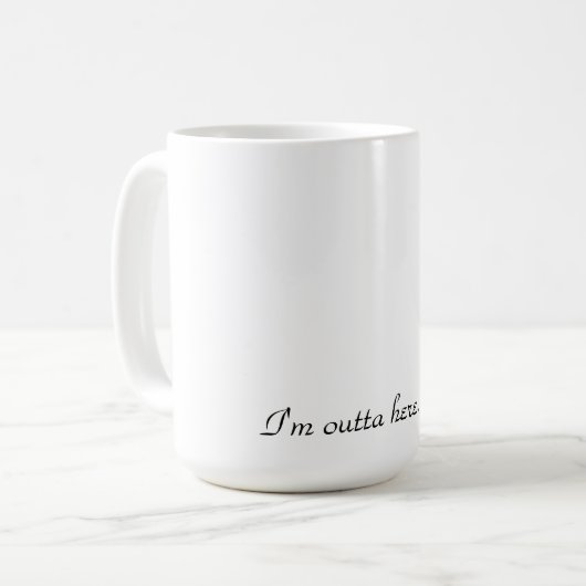 私はここでバーケージビクトリアンマグ外にいる コーヒーマグカップ (正面左)