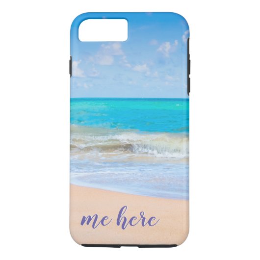 私はここでビーチ Case-Mate iPhoneケース (裏面)