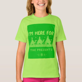 私はここでプレゼント Tシャツ