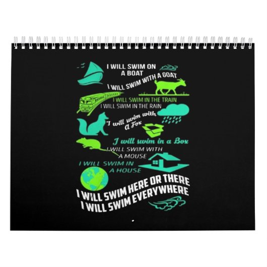 私はここで泳ぐか、あるいはどこへでも泳ぐか カレンダー (カバー)