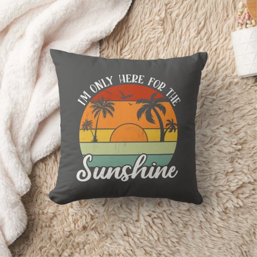 私はここにいるのは太陽の光と夏の雰囲気のためだけなの クッション (ブランケット)