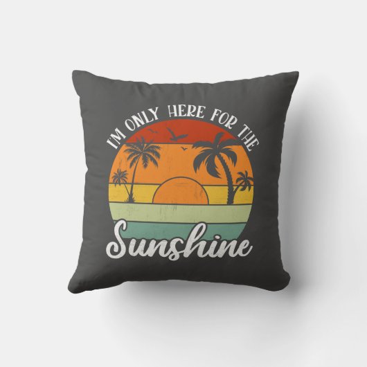 私はここにいるのは太陽の光と夏の雰囲気のためだけなの クッション (裏面)