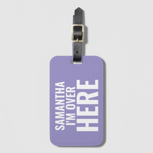 私はここにいる名前をカスタムする ラゲッジタグ (正面縦)