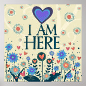 私はここにいる引用文加入者Collabインスピレーション ポスター (正面)