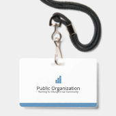 私はここにいる救済 – ボランティアID バッジ (裏面（ネックストラップ付）)