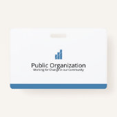 私はここにいる救済 – ボランティアID バッジ (裏面)