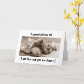 私はここにいる/あなた恋しく思がいる カード (黄色い花)