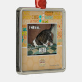 私はここにうたた寝します メタルオーナメント (右)