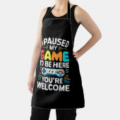 私はここにシャツの男性の女性の子供Vに私のゲームを一時停止 エプロン (インサイチュ)