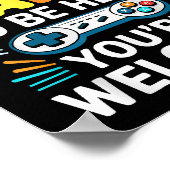 私はここにシャツの男性の女性の子供Vに私のゲームを一時停止 ポスター (角)